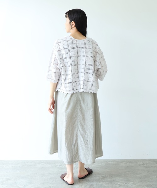 yuni（ユニ　）の「△cotton Lace haori blouse（シャツ/ブラウス・レディース・ブラック・FREE）」の7枚目の写真