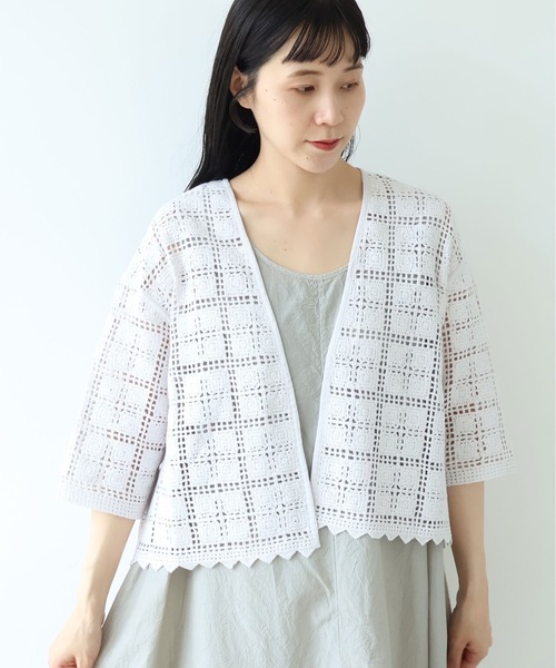 yuni（ユニ　）の「△cotton Lace haori blouse（シャツ/ブラウス・レディース・ブラック・FREE）」の4枚目の写真