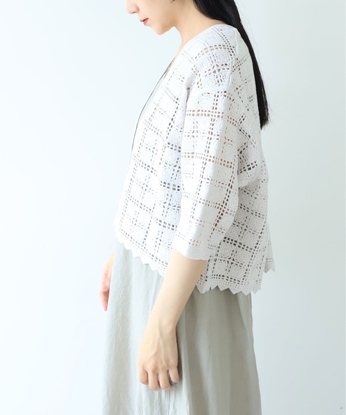yuni（ユニ　）の「△cotton Lace haori blouse（シャツ/ブラウス・レディース・ブラック・FREE）」の3枚目の写真