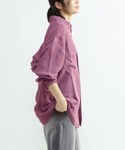 CONVERSE TOKYO(コンバーストウキョウ)の「BACK STAR★ MESH SHIRT(シャツ/ブラウス・レディース・ネイビー/ブラック/ライラック・MEDIUM/SMALL)」の6枚目の写真