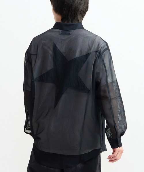 CONVERSE TOKYO(コンバーストウキョウ)の「BACK STAR★ MESH SHIRT(シャツ/ブラウス・レディース・ネイビー/ブラック/ライラック・MEDIUM/SMALL)」の9枚目の写真