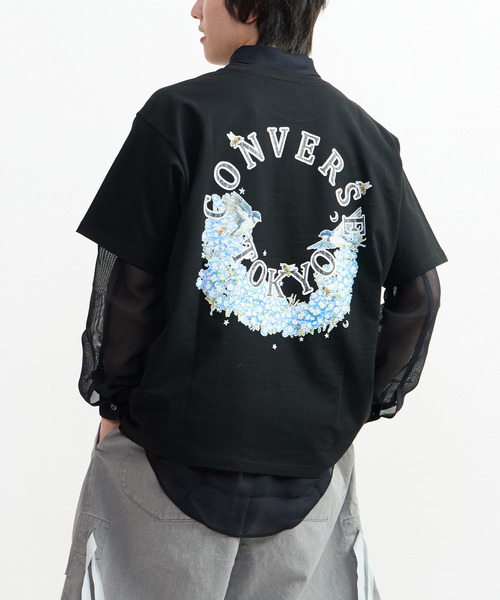 CONVERSE TOKYO(コンバーストウキョウ)の「BACK STAR★ MESH SHIRT(シャツ/ブラウス・レディース・ネイビー/ブラック/ライラック・MEDIUM/SMALL)」の15枚目の写真