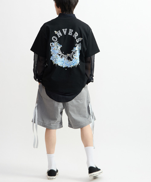 CONVERSE TOKYO(コンバーストウキョウ)の「BACK STAR★ MESH SHIRT(シャツ/ブラウス・レディース・ネイビー/ブラック/ライラック・MEDIUM/SMALL)」の16枚目の写真