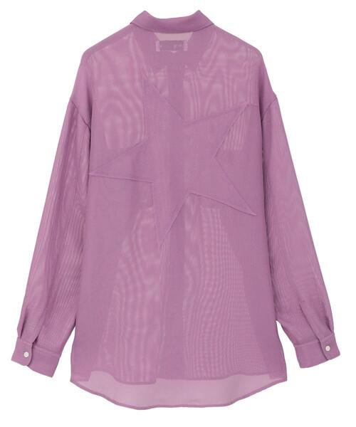 CONVERSE TOKYO(コンバーストウキョウ)の「BACK STAR★ MESH SHIRT(シャツ/ブラウス・レディース・ネイビー/ブラック/ライラック・MEDIUM/SMALL)」の22枚目の写真