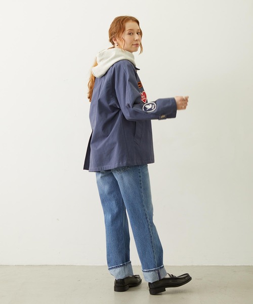 MILKFED.(ミルクフェド)の「PATCH HOODED JACKET(ブルゾン・レディース・ブラック/オフホワイト/ネイビー・S/M)」の20枚目の写真