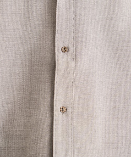 SINSS(シンス)の「Loose fit linen touch HS shirt / ルーズフィットリネンタッチハーフスリーブシャツ【接触冷感・防シワ・洗濯可能(セットアップ着用可能)】(シャツ/ブラウス・メンズ・チャコール/ベージュ・LARGE/MEDIUM/SMALL/X-SMALL)」の12枚目の写真