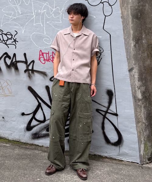 Loose fit linen touch HS shirt / ルーズフィットリネンタッチハーフ