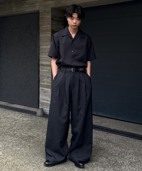 sinss ルーズ フィット リネン タッチ ハーフスリーブ シャツ M Loose fit linen touch HS shirt / ルーズフィットリネンタッチハーフ