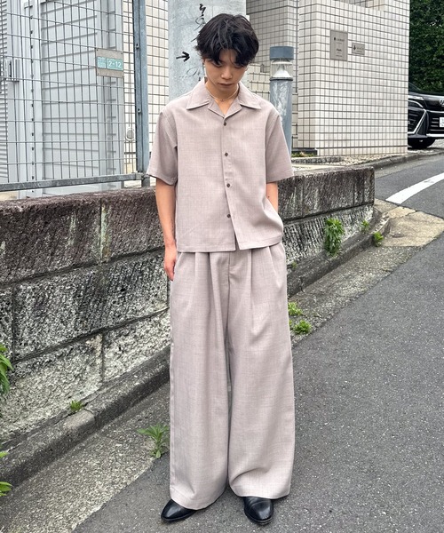 Loose fit linen touch HS shirt / ルーズフィットリネンタッチハーフ