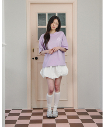 UPDRAFT（アップドラフト）の「Updraft Oversized Artwork T-shirts [Light Purple]（Tシャツ/カットソー）」