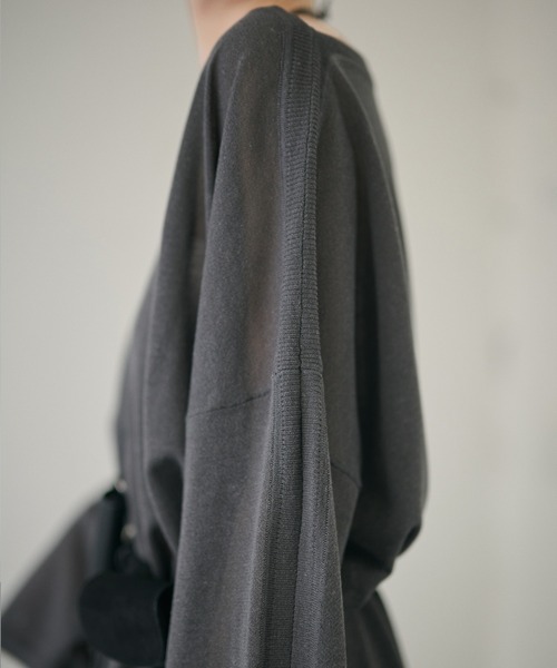 LAULEN(ローレン)の「sheer knit tunic /シアーニットチュニック(ニット/セーター・レディース・チャコールグレー/ベージュ/アイボリー・FREE)」の15枚目の写真
