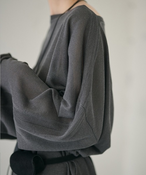 LAULEN(ローレン)の「sheer knit tunic /シアーニットチュニック(ニット/セーター・レディース・チャコールグレー/ベージュ/アイボリー・FREE)」の16枚目の写真