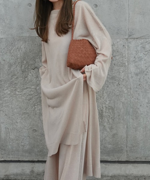 LAULEN(ローレン)の「sheer knit tunic /シアーニットチュニック(ニット/セーター・レディース・チャコールグレー/ベージュ/アイボリー・FREE)」の20枚目の写真