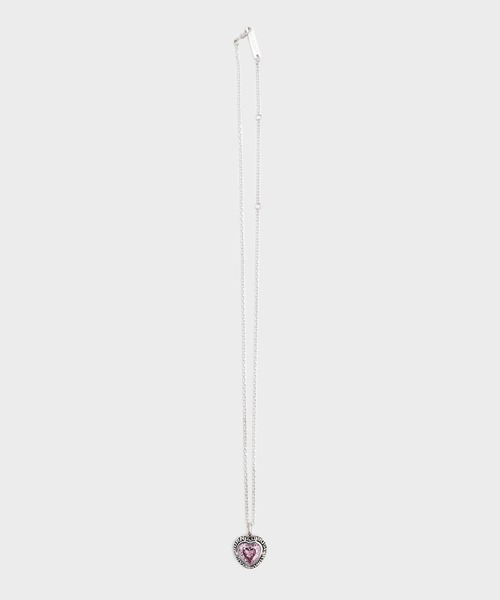 AMBUSH(アンブッシュ)の「【AMBUSH/アンブッシュ】HEART CLASS RING CHARM NECKLACE(ネックレス・メンズ・ピンク/クリア・FREE)」の2枚目の写真