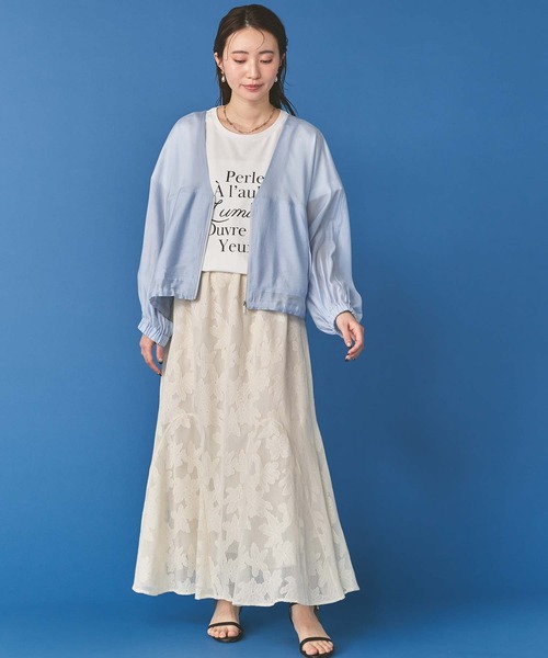 Gready Brilliant（グレディブリリアン）の「ＰｅｒｌｅクルーネックTシャツ（Tシャツ/カットソー・レディース・ブラウン/ピンク/オフホワイト・38）」の13枚目の写真