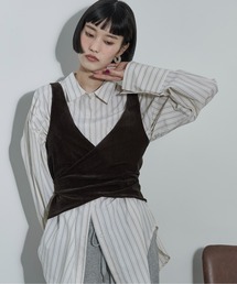 THE YOn | 2WAYシアーベロアカシュクールトップス(その他トップス)