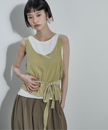 2WAYシアーベロアカシュクールトップス