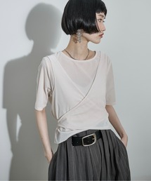THE YOn | 2WAYシアーベロアカシュクールトップス(その他トップス)