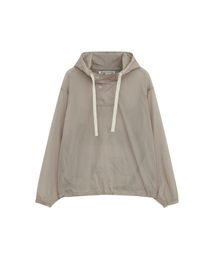 THEMUSEUMVISITOR（ザミュージアムビジター）の「NYLON SUMMER FLAP ANORAK (BEIGE)（ナイロンジャケット）」
