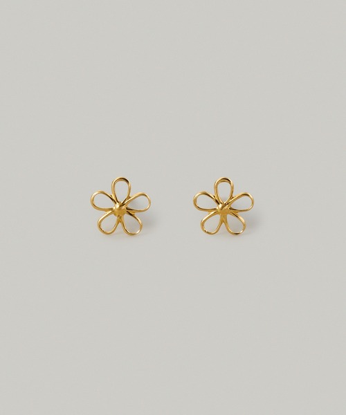 Jolie Toujours(ジョリトゥジュール)の「〈K18GP〉Trace flowerピアス(ピアス(両耳用)・レディース・ゴールド・FREE)」の1枚目の写真