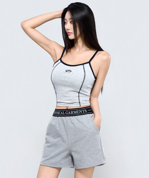PHYSICAL GARMENTS（フィジカルガーメンツ）の「P5079 バンドレイヤードショートパンツ [2COLOR]（その他パンツ・レディース・グレー/ブラック・SMALL/MEDIUM/LARGE）」の19枚目の写真