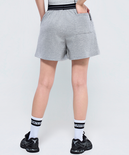 PHYSICAL GARMENTS（フィジカルガーメンツ）の「P5079 バンドレイヤードショートパンツ [2COLOR]（その他パンツ・レディース・グレー/ブラック・SMALL/MEDIUM/LARGE）」の16枚目の写真