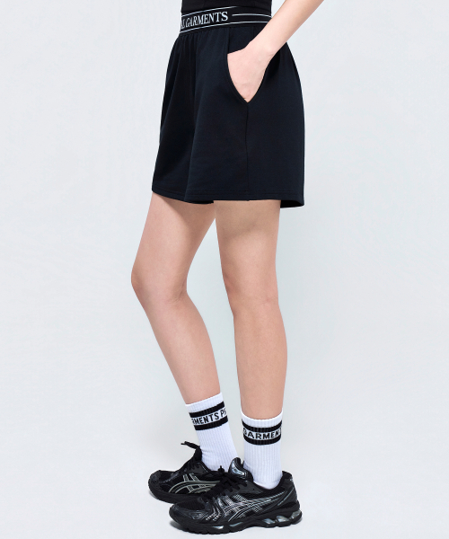 PHYSICAL GARMENTS（フィジカルガーメンツ）の「P5079 バンドレイヤードショートパンツ [2COLOR]（その他パンツ・レディース・グレー/ブラック・SMALL/MEDIUM/LARGE）」の5枚目の写真