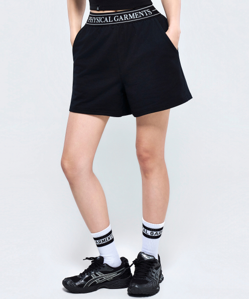 PHYSICAL GARMENTS（フィジカルガーメンツ）の「P5079 バンドレイヤードショートパンツ [2COLOR]（その他パンツ・レディース・グレー/ブラック・SMALL/MEDIUM/LARGE）」の4枚目の写真