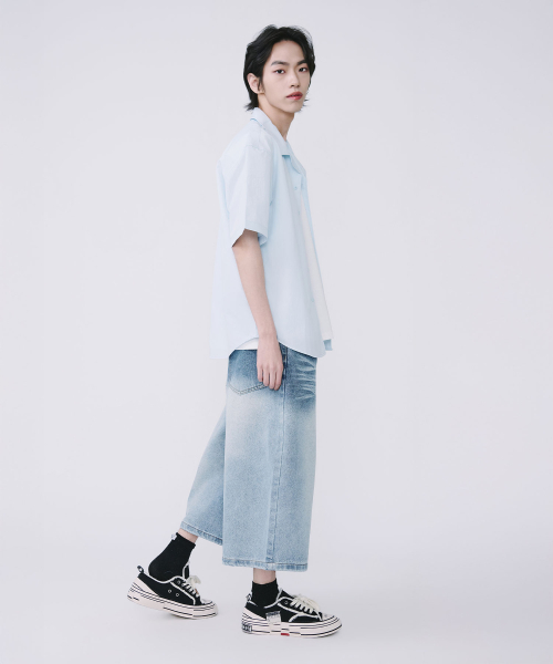 TEN PAST SEVEN(テン ファスト セブン)の「ツートンウォッシングデニムバミューダパンツ(デニムパンツ・メンズ・その他・MEDIUM/LARGE)」の2枚目の写真