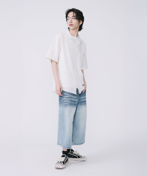 TEN PAST SEVEN(テン ファスト セブン)の「ツートンウォッシングデニムバミューダパンツ(デニムパンツ・メンズ・その他・MEDIUM/LARGE)」の4枚目の写真