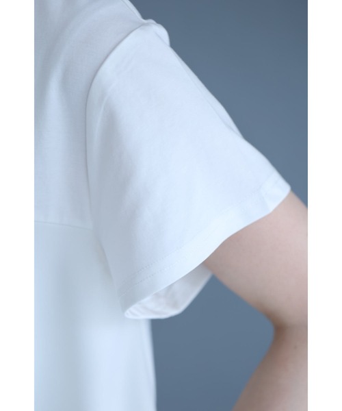 cawaii(カワイイ)の「裾チラチュールのAラインTシャツトップス(Tシャツ/カットソー・レディース・ホワイト/ブラック・FREE)」の16枚目の写真