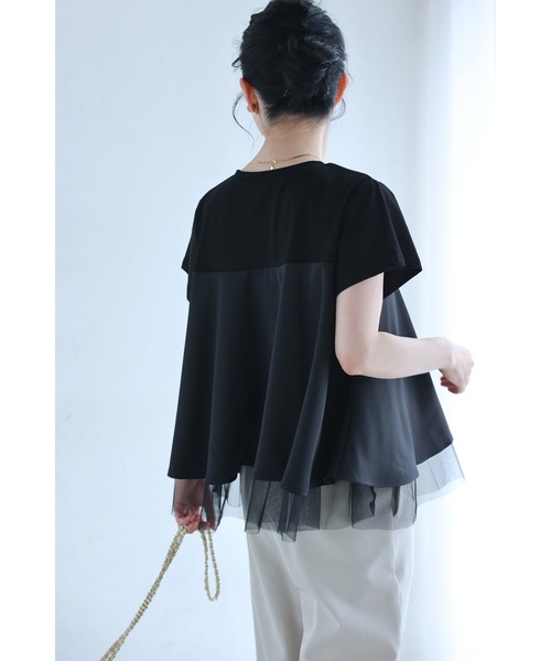 cawaii(カワイイ)の「裾チラチュールのAラインTシャツトップス(Tシャツ/カットソー・レディース・ホワイト/ブラック・FREE)」の20枚目の写真