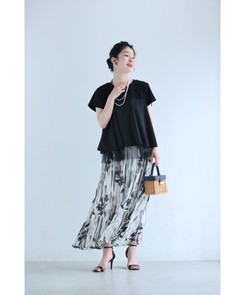 cawaii(カワイイ)の「裾チラチュールのAラインTシャツトップス(Tシャツ/カットソー・レディース・ホワイト/ブラック・FREE)」の19枚目の写真