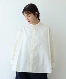 yuni（ユニ　）の「コットンキャッチワッシャー　ワイドブラウス（シャツ/ブラウス）」