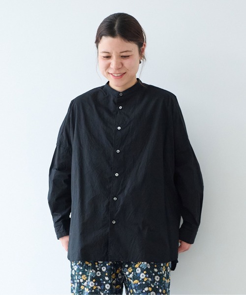 yuni(ユニ )の「コットンキャッチワッシャー ワイドブラウス(シャツ/ブラウス・レディース・グリーン/ホワイト/ブラック/ピンク/パープル・FREE)」の2枚目の写真