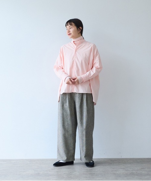 yuni(ユニ )の「コットンキャッチワッシャー ワイドブラウス(シャツ/ブラウス・レディース・グリーン/ホワイト/ブラック/ピンク/パープル・FREE)」の21枚目の写真