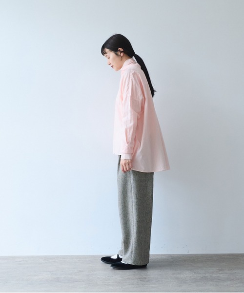 yuni(ユニ )の「コットンキャッチワッシャー ワイドブラウス(シャツ/ブラウス・レディース・グリーン/ホワイト/ブラック/ピンク/パープル・FREE)」の22枚目の写真