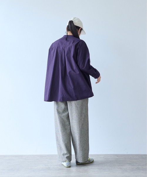 yuni(ユニ )の「コットンキャッチワッシャー ワイドブラウス(シャツ/ブラウス・レディース・グリーン/ホワイト/ブラック/ピンク/パープル・FREE)」の18枚目の写真