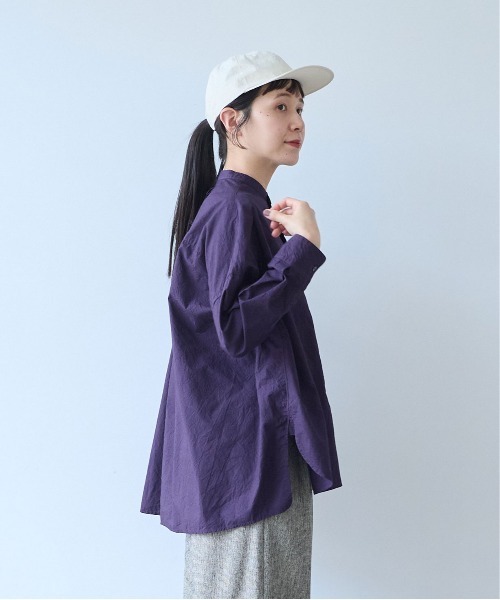 yuni(ユニ )の「コットンキャッチワッシャー ワイドブラウス(シャツ/ブラウス・レディース・グリーン/ホワイト/ブラック/ピンク/パープル・FREE)」の20枚目の写真