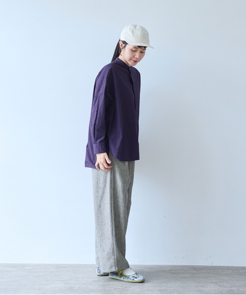yuni(ユニ )の「コットンキャッチワッシャー ワイドブラウス(シャツ/ブラウス・レディース・グリーン/ホワイト/ブラック/ピンク/パープル・FREE)」の17枚目の写真