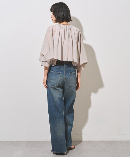 Whim Gazette(ウィムガゼット)の「コットンボレロブラウス(シャツ/ブラウス・レディース・グレイッシュベージュ/オフホワイト・FREE)」の17枚目の写真