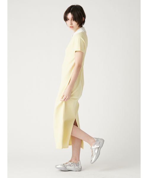 FURFUR(ファーファー)の「スカラップカラーポロシャツワンピース(ワンピース・レディース・その他/ダークネイビー/イエロー・F)」の8枚目の写真