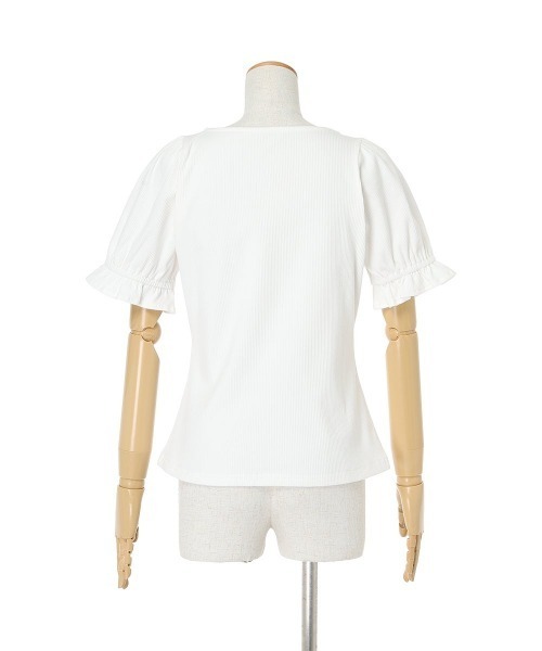 F i.n.t(フィント)の「レース使いはしごリボンカットトップス/fint フィント(Tシャツ/カットソー・レディース・ホワイト×レッド/レッド/ホワイト×ネイビー・FREE)」の10枚目の写真