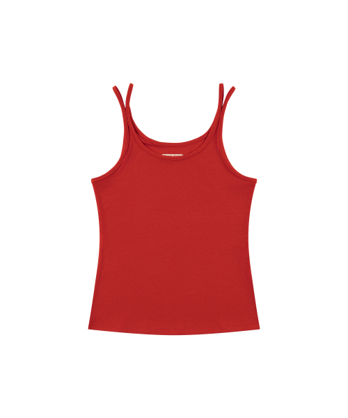 VANONE ATELIER(バノンアトリエ)の「A3591 ダブルストリングスリーブレス_Red(Tシャツ/カットソー・レディース・レッド・FREE)」の2枚目の写真