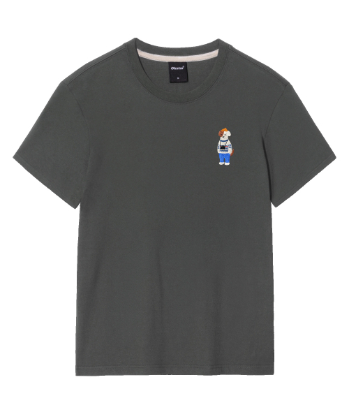 OKSTAR(オクスター)の「ミニミーフォトグラファーブロドック刺繍半袖(Tシャツ/カットソー・レディース・ライトベージュ/ホワイト/ブラック/グレー/ダークグリーン/ネイビー/ダークブルー/クリーム/ライトグレー/ダークグレー・2XL/3XL/4XL/SMALL/MEDIUM/LARGE/X-LARGE)」の12枚目の写真