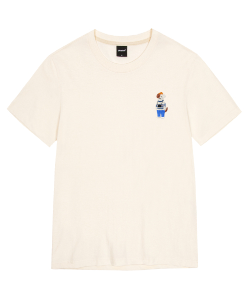 OKSTAR(オクスター)の「ミニミーフォトグラファーブロドック刺繍半袖(Tシャツ/カットソー・レディース・ライトベージュ/ホワイト/ブラック/グレー/ダークグリーン/ネイビー/ダークブルー/クリーム/ライトグレー/ダークグレー・2XL/3XL/4XL/SMALL/MEDIUM/LARGE/X-LARGE)」の14枚目の写真