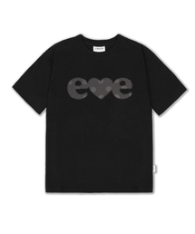 ドットパッチアプリケ刺繍半袖Tシャツ AS1323 (ブラック)