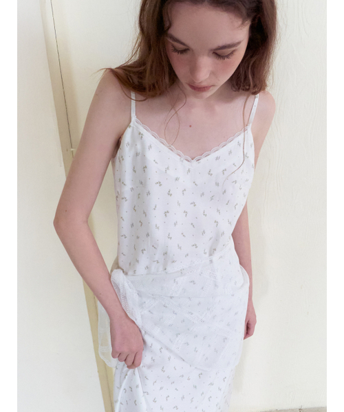 ETMON(エトモン)の「Slip Scarf-Tie Floral Dress, Light Green(ワンピース・レディース・その他・F)」の1枚目の写真