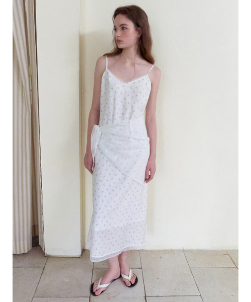 ETMON(エトモン)の「Slip Scarf-Tie Floral Dress, Light Green(ワンピース・レディース・その他・F)」の4枚目の写真