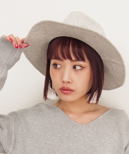 MURUA（ムルーア）の「マスキュリンHAT（ハット・レディース・ブラック/グレー/ブルー/ホワイト・FREE）」の3枚目の写真
